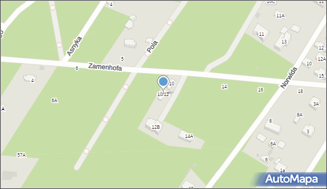 Otwock, Zamenhofa Ludwika, dr., 10/12, mapa Otwock