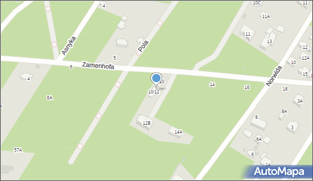 Otwock, Zamenhofa Ludwika, dr., 12A, mapa Otwock