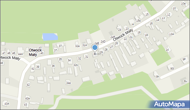 Otwock Mały, Zamkowa, 30, mapa Otwock Mały