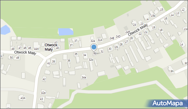 Otwock Mały, Zamkowa, 32, mapa Otwock Mały