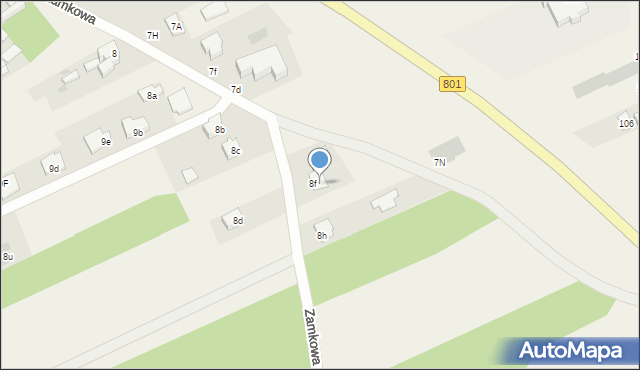 Otwock Mały, Zamkowa, 8F, mapa Otwock Mały