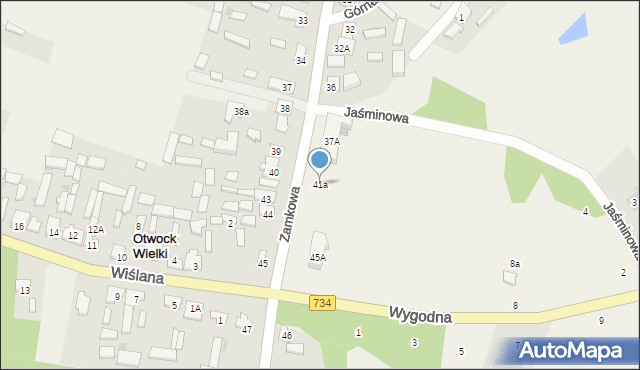 Otwock Wielki, Zamkowa, 41a, mapa Otwock Wielki