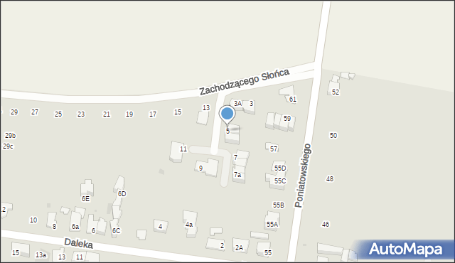 Ożarów Mazowiecki, Zachodzącego Słońca, 5, mapa Ożarów Mazowiecki