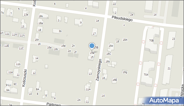 Ożarów Mazowiecki, Zamoyskiego Jana, hetm., 15a, mapa Ożarów Mazowiecki