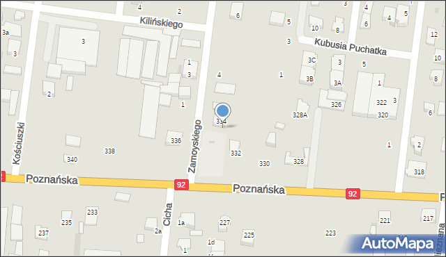 Ożarów Mazowiecki, Zamoyskiego Jana, hetm., 2, mapa Ożarów Mazowiecki
