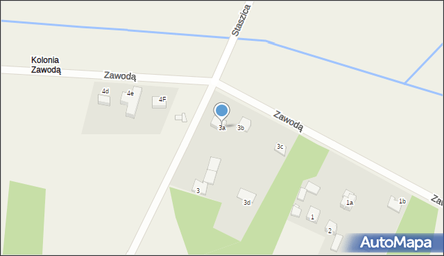 Ożarowice, Zawodą, 3a, mapa Ożarowice