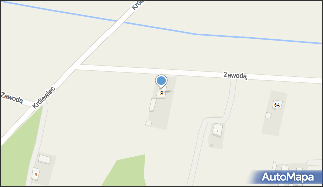 Ożarowice, Zawodą, 8, mapa Ożarowice