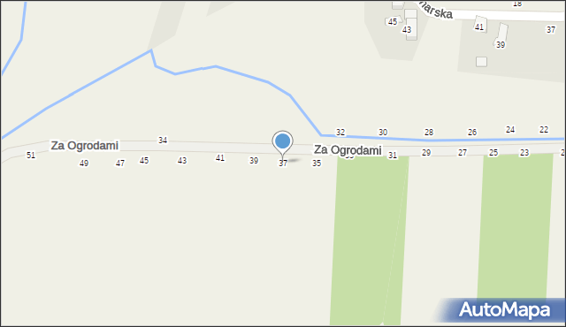Ozorowice, Za Ogrodami, 37, mapa Ozorowice