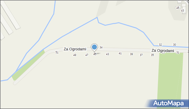 Ozorowice, Za Ogrodami, 45, mapa Ozorowice