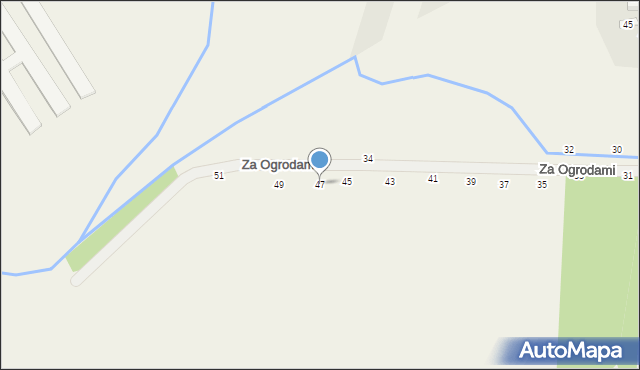 Ozorowice, Za Ogrodami, 47, mapa Ozorowice