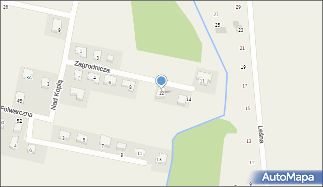 Paczkowo, Zagrodnicza, 12, mapa Paczkowo