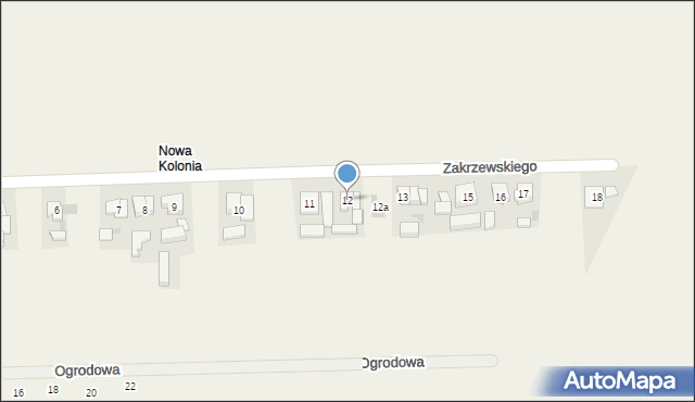 Pakosław, Zakrzewskiego Zdzisława, ks., 12, mapa Pakosław