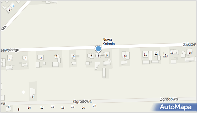 Pakosław, Zakrzewskiego Zdzisława, ks., 8, mapa Pakosław