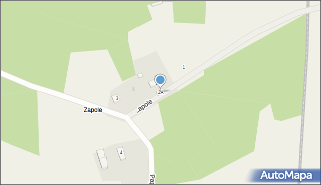 Paprotno, Zapole, 2A, mapa Paprotno