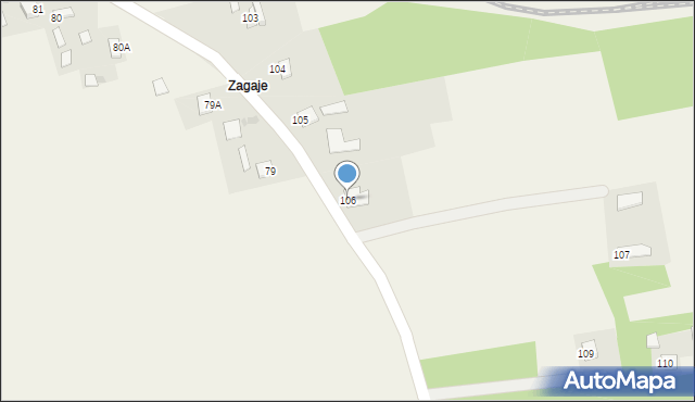 Pawłowice, Zagaje, 11, mapa Pawłowice