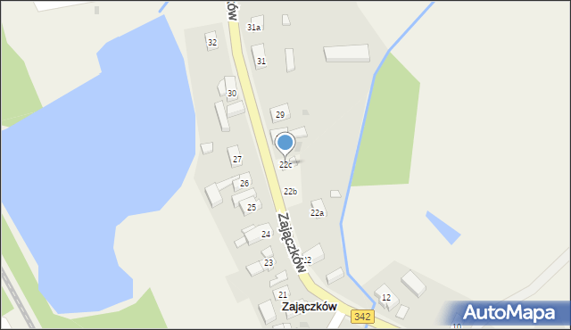 Pęgów, Zachodnia, 22c, mapa Pęgów