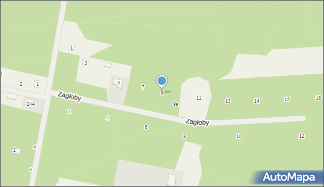 Pelagia, Zagłoby Jana Onufrego, 9, mapa Pelagia