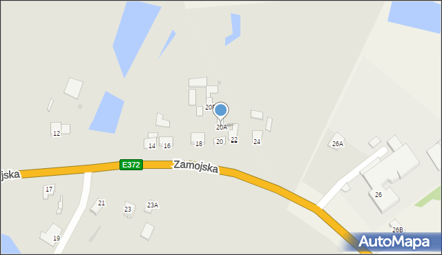 Piaski, Zamojska, 20A, mapa Piaski