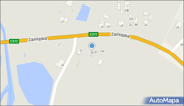 Piaski, Zamojska, 23, mapa Piaski