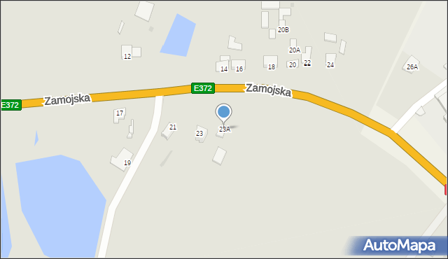 Piaski, Zamojska, 23A, mapa Piaski