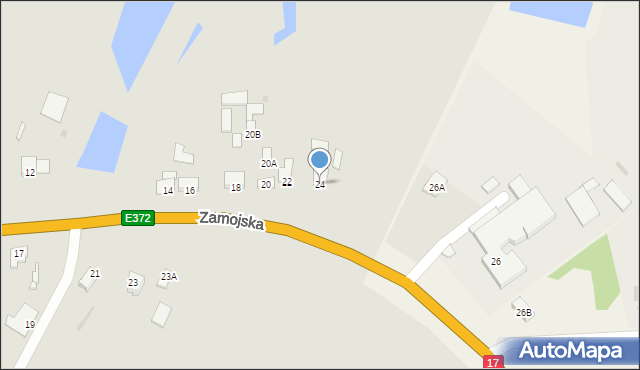 Piaski, Zamojska, 24, mapa Piaski