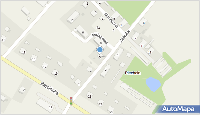 Piechcin, Zaleska, 5, mapa Piechcin