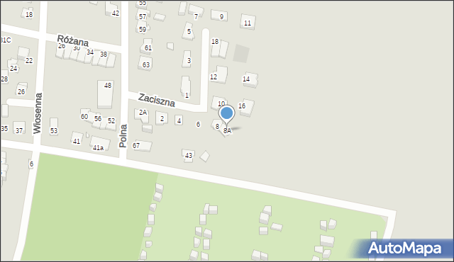 Piekary Śląskie, Zaciszna, 8A, mapa Piekary Śląskie