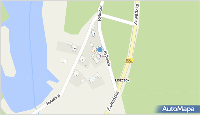 Pietraszów, Zawadzka, 4, mapa Pietraszów