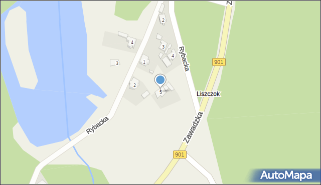 Pietraszów, Zawadzka, 5, mapa Pietraszów