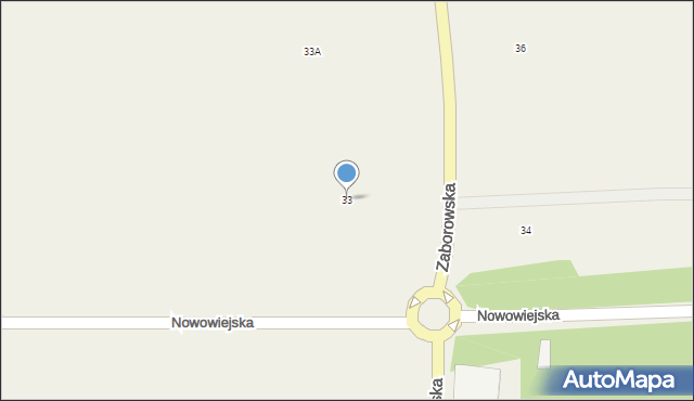 Pilaszków, Zaborowska, 33, mapa Pilaszków