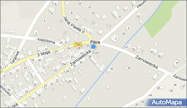 Pilica, Żarnowiecka, 40, mapa Pilica