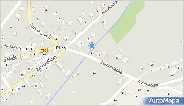 Pilica, Żarnowiecka, 47, mapa Pilica