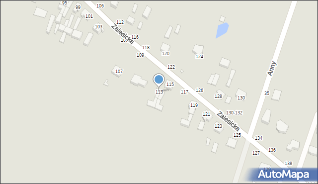 Piotrków Trybunalski, Zalesicka, 113, mapa Piotrków Trybunalski