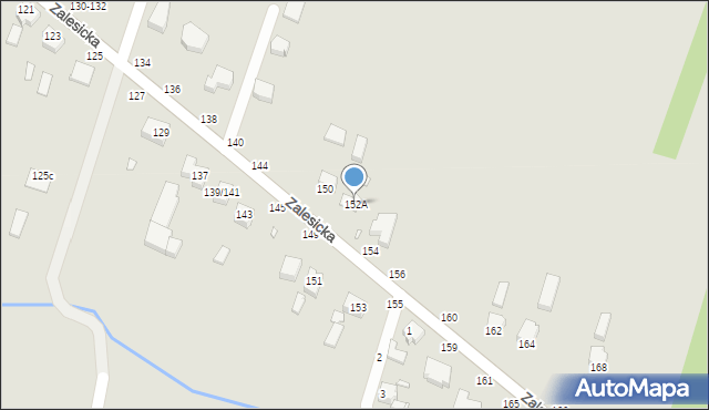 Piotrków Trybunalski, Zalesicka, 152A, mapa Piotrków Trybunalski
