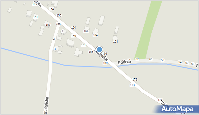 Piotrków Trybunalski, Zalesicka, 167, mapa Piotrków Trybunalski