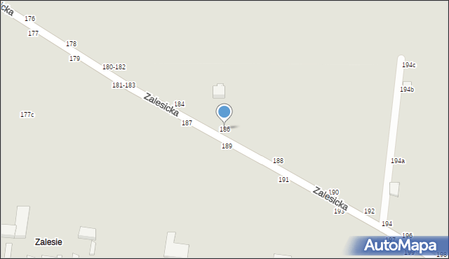 Piotrków Trybunalski, Zalesicka, 186, mapa Piotrków Trybunalski