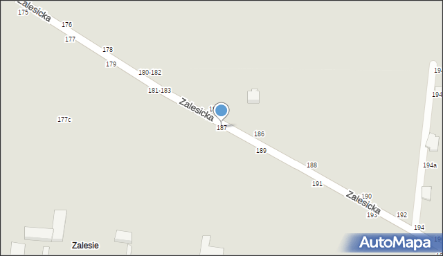 Piotrków Trybunalski, Zalesicka, 187, mapa Piotrków Trybunalski