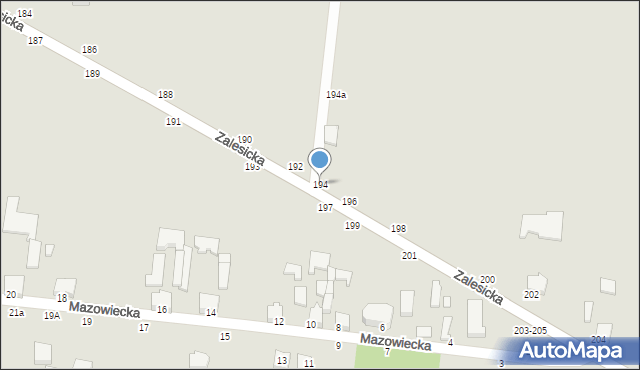 Piotrków Trybunalski, Zalesicka, 194, mapa Piotrków Trybunalski