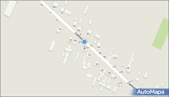 Piotrków Trybunalski, Zalesicka, 89, mapa Piotrków Trybunalski