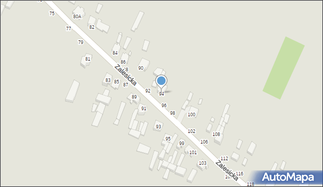 Piotrków Trybunalski, Zalesicka, 94, mapa Piotrków Trybunalski