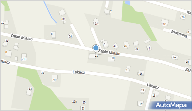 Pisarzowice, Żabie Miasto, 21, mapa Pisarzowice