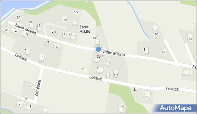 Pisarzowice, Żabie Miasto, 31, mapa Pisarzowice