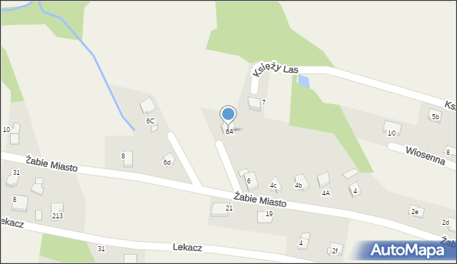 Pisarzowice, Żabie Miasto, 6A, mapa Pisarzowice