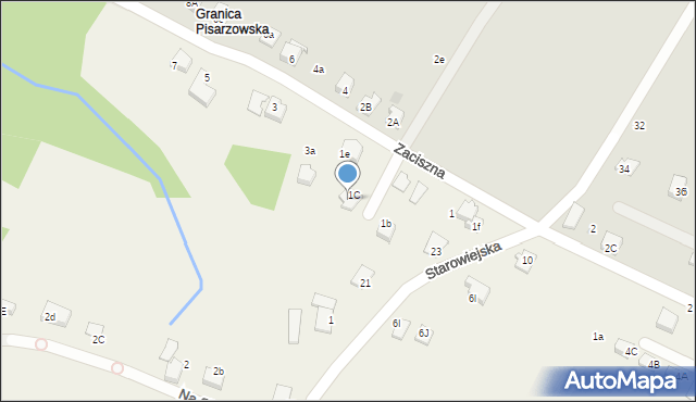 Pisarzowice, Zaciszna, 1d, mapa Pisarzowice