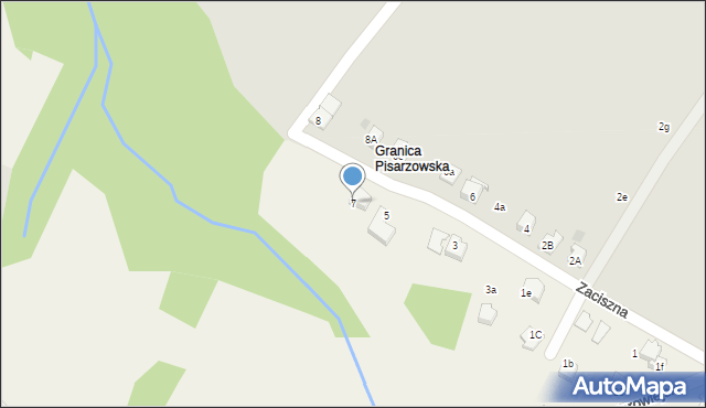 Pisarzowice, Zaciszna, 7, mapa Pisarzowice