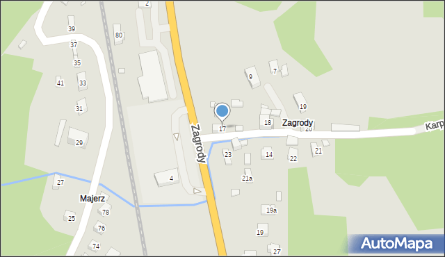 Piwniczna-Zdrój, Zagrody, 17, mapa Piwniczna-Zdrój