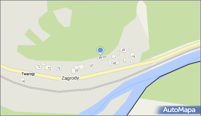 Piwniczna-Zdrój, Zagrody, 44, mapa Piwniczna-Zdrój