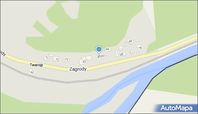 Piwniczna-Zdrój, Zagrody, 47, mapa Piwniczna-Zdrój