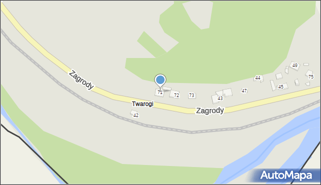 Piwniczna-Zdrój, Zagrody, 71, mapa Piwniczna-Zdrój