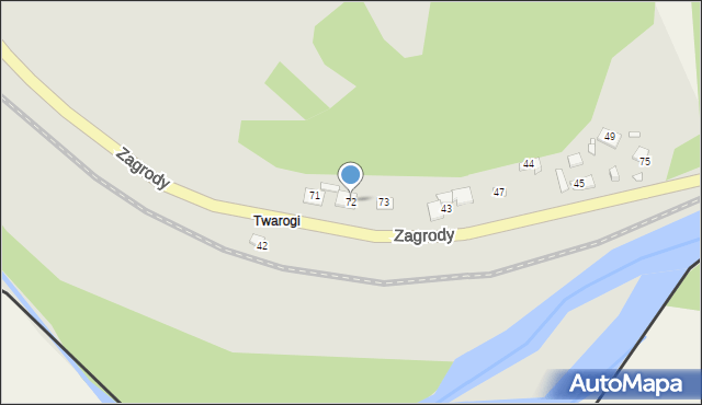 Piwniczna-Zdrój, Zagrody, 72, mapa Piwniczna-Zdrój